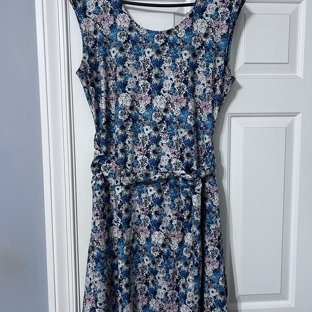 Patagonia Blue Floral Midi Dress